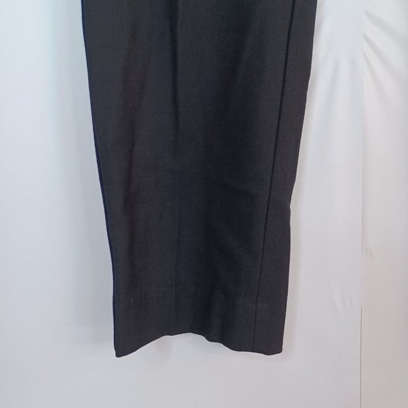 J Crew Womens Bi Stretch Wool Blend Side Stripe Trousers Black w Pockets size 14 - Picture 4 of 13